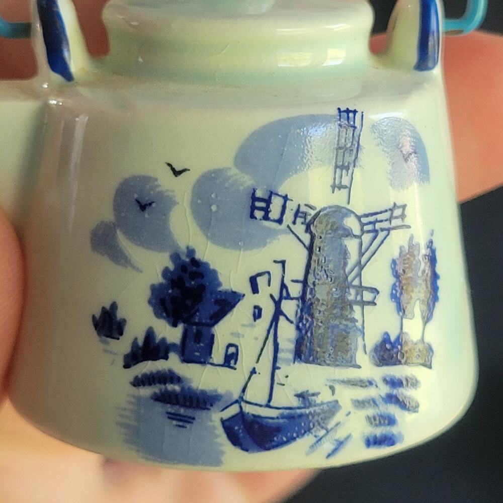 Vintage Delft Blue Mini Teapot | Hand-Painted Dutch Pottery Collectible